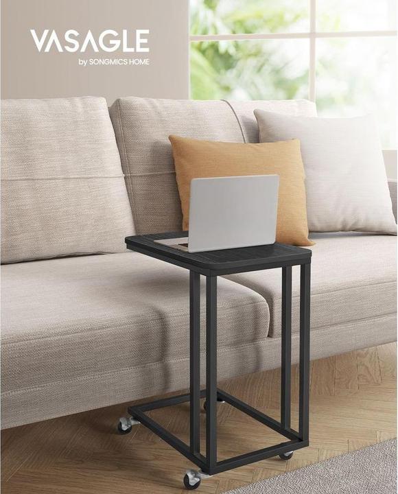 Image du produit Vasagle Beistelltisch mit Rollen 35 x 60 cm, Schwarz