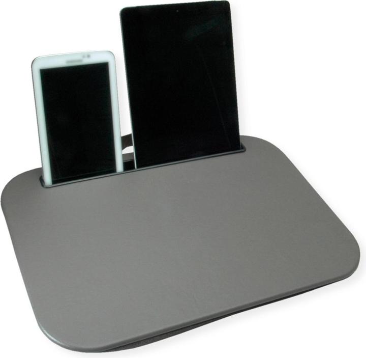 Actual product image Value Knee tray / laptop/tablet tray with cushion, grey