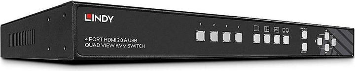 Image du produit Lindy Commutateur KVM Pro 4 ports HDMI 4K Quad View