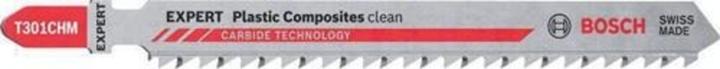 Actual product image Bosch Professional Zubehör Expert 'Plastic Composites Clean' T 301 CHM Jigsaw blade, 3 pieces