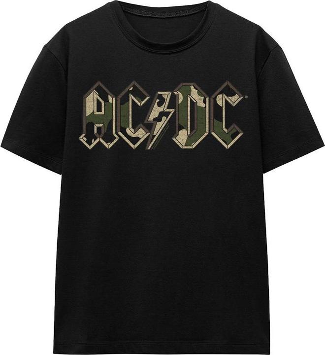 Actual product image AC/DC Unisex Adult Camo Logo T-Shirt (S)