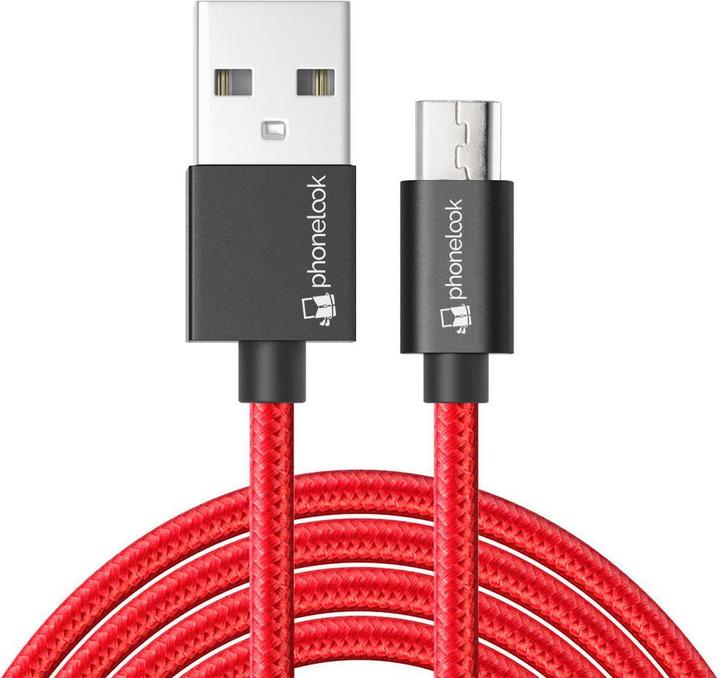 Produktbild PhoneLook Ladekabel () Micro-USB auf USB-A () Nylon (1 m)