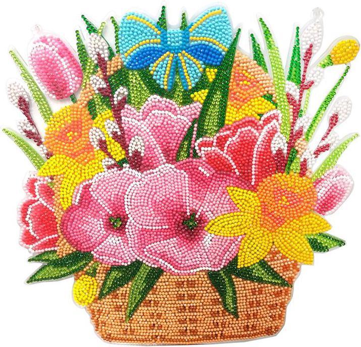 Image du produit Craft Buddy Printemps, 30x30cm Crystal Art Panier suspendu