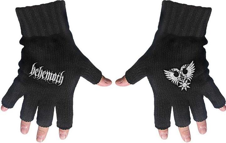 Actual product image Behemoth Unisex Adult Logo Fingerless Gloves (One size)