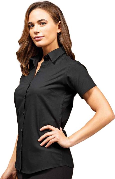 Actual product image Premier Womens/Ladies Signature Pearlised Oxford Short-Sleeved Shirt (48 D)