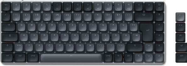 Actual product image Satechi SM1 Slim Mechanical Bacllit BT Keyboard German dark (DE, Wireless)