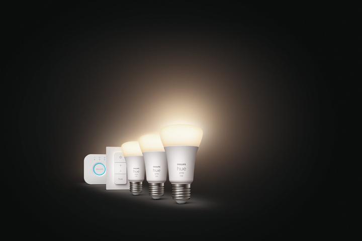 Immagine prodotto Philips Hue Set iniziale White (E27, 9.50 W, 1055 lm, 3 x, F)