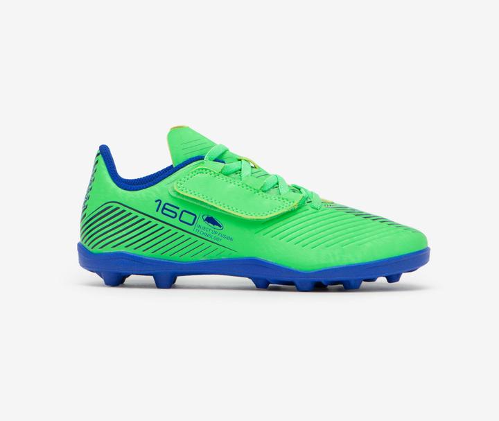 Kipsta Kinder Fussball Nockenschuhe MG mit Klettverschluss - 160 Easy grün