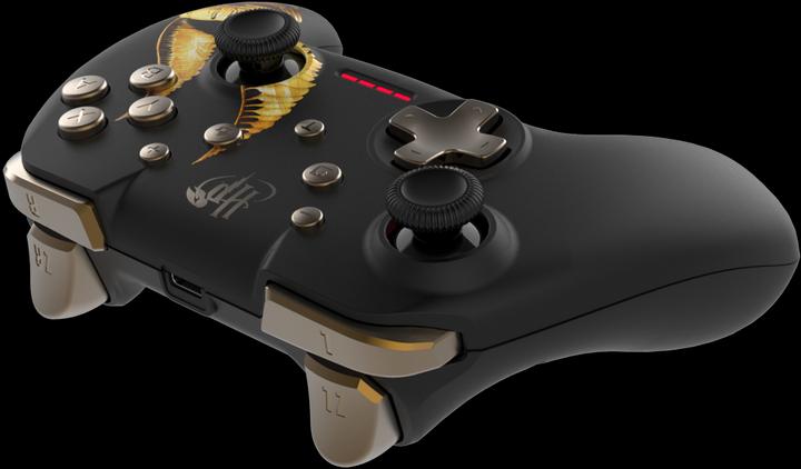 Immagine prodotto Freaks and Geeks Harry Potter - Manette Sans Fil pour Nintendo Switch - Modèle Vif d'Or - Noire - Câble 1M (PC, Switch, Switch OLED)