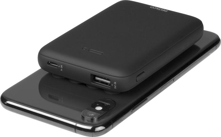 Productafbeelding Deltaco Qi gecertificeerde powerbank om aan het toestel te bevestigen, 5 mAh, 18,5 Wh (5000 mAh, 10 W, 18.50 Wh)