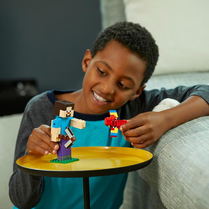 Image du produit LEGO Steve avec un perroquet (21148, LEGO Minecraft)