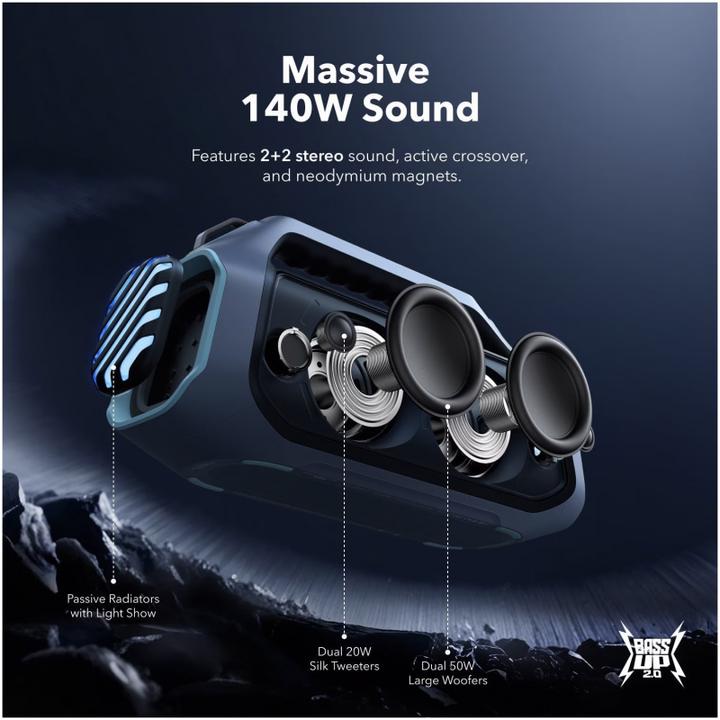 Image du produit soundcore Boom 2 Plus (20 h, Fonctionnement sur piles)