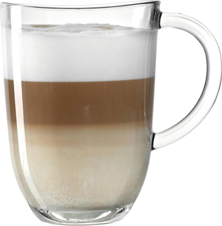 Actual product image Leonardo Latte Macchiato Glass Napoli 380 ml, 4 pieces, Transparent (380 ml, 2 x)