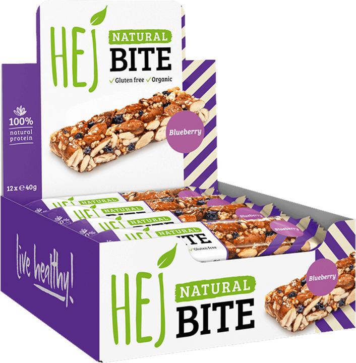 Image du produit HEJ Nutrition Natural Bite (12 x 40g) (Myrtille, 1 pcs, 480 g)