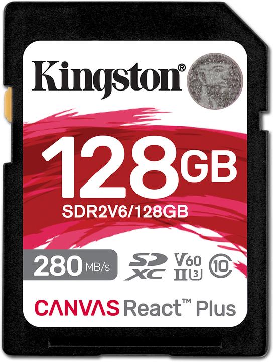 Produktbild Kingston Canvas React Plus (128 GB, SDXC, U3, UHS-II)