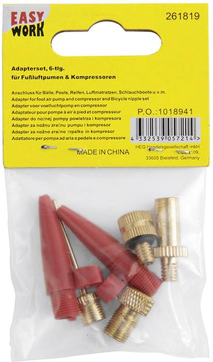 Actual product image Easy Work Adapter set for foot air pumps