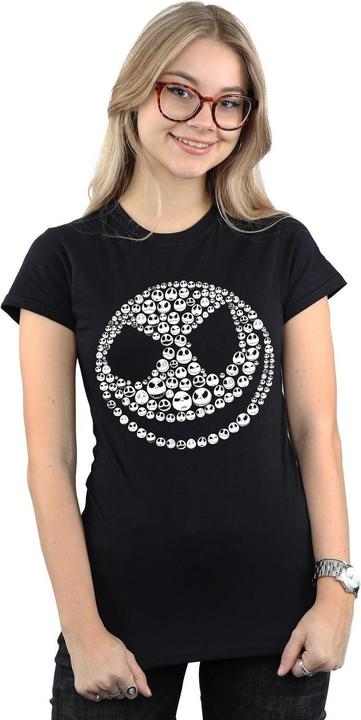 Actual product image Disney Womens/Ladies Nightmare Before Christmas Jack Skull Collage Cotton T-Shirt (S)