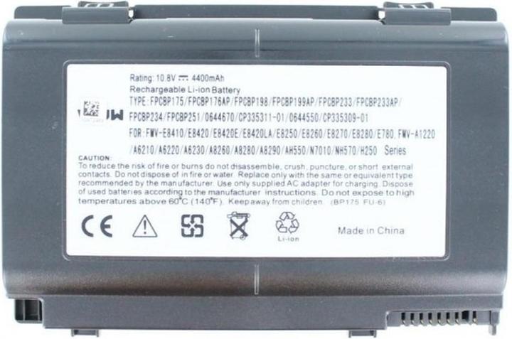 Image du produit AGI 107814 - Batterie - Fujitsu Siemens - Fujitsu-Siemens FPCBP234 (4400 mAh)