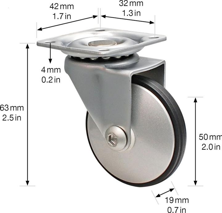 Actual product image Wagner System Design caster D50 mm