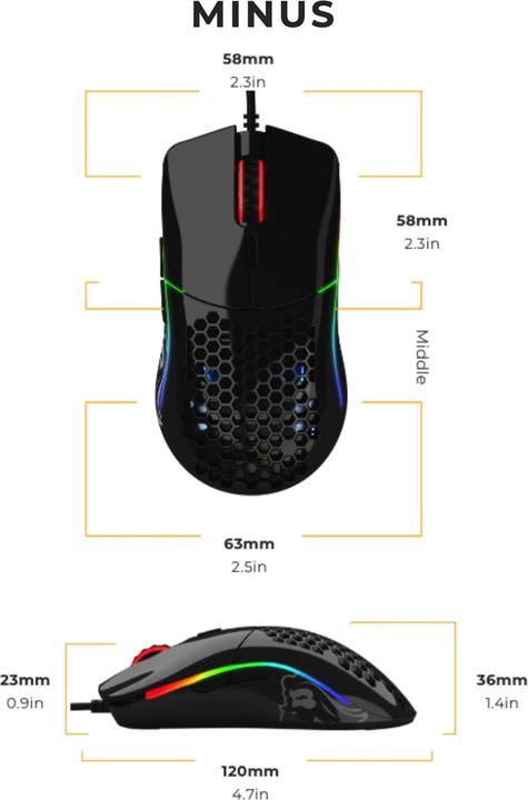 Actual product image Glorious PC Gaming Race Model O- Glossy (Cable)