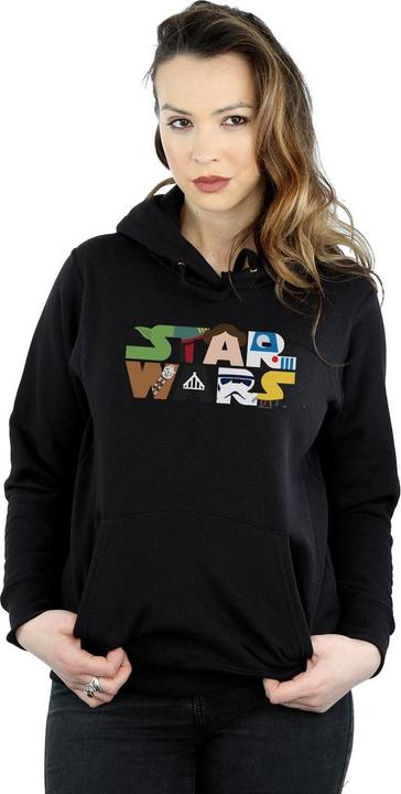 Actual product image Star Wars Womens/Ladies Character Logo Hoodie (XXL)