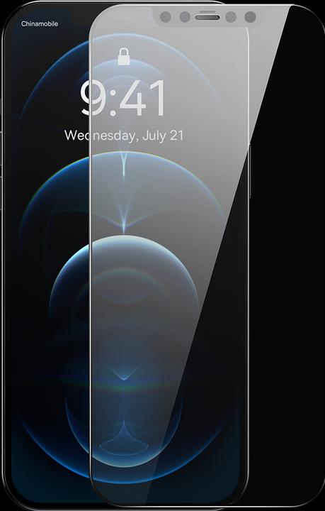 Image du produit Baseus 0.3mm Full-Coverage Privacy Protection Crystal Tempered Glass Screen Protector with Dust Filter for (1 pièce(s), Apple iPhone 12 Pro Max)