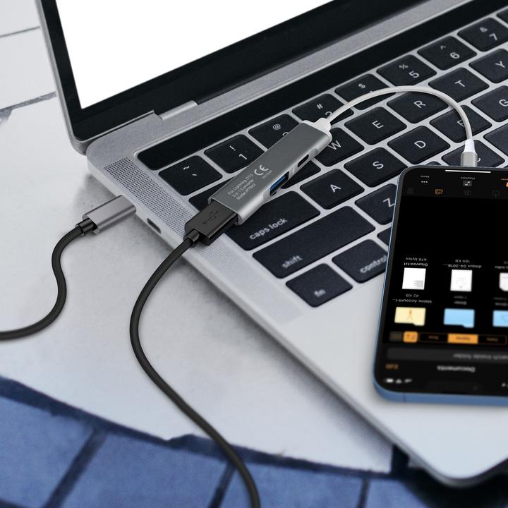 Actual product image LinQ Lightning Hub: 2x USB + 1x Lightning Charge/Sync (USB, Lightning)