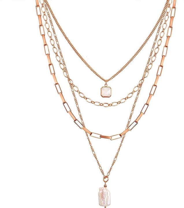 Produktbild Lulu & Jane Metall-Legierung Glas Süsswasser-Zuchtperle gelbgold 42,0/50,0/56,0/64,0 cm Basiskette + 3,0 - 33056 (Metall-Legierung)