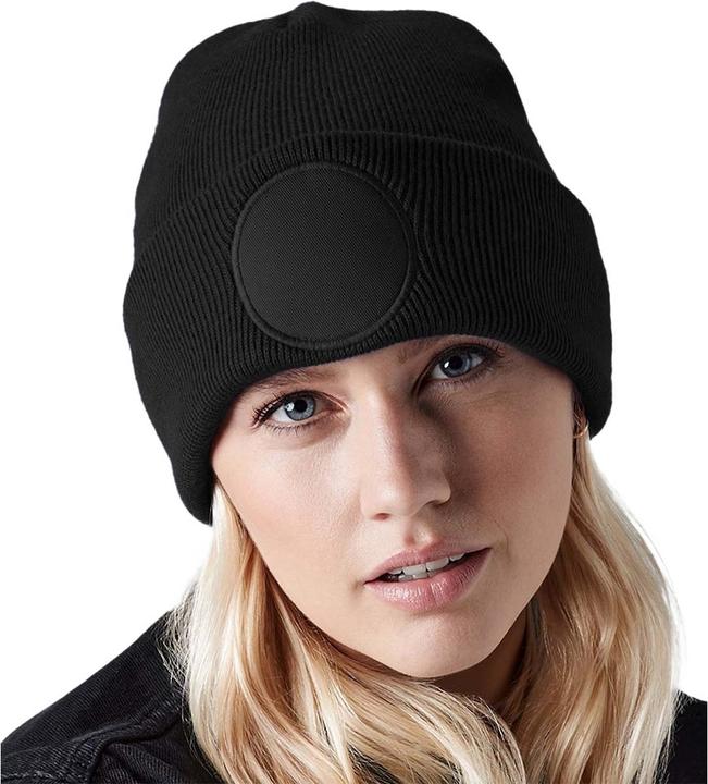 Actual product image Beechfield Round patch beanie (One size)