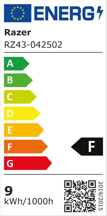 Energie-Label Razer Aether Smart-Glühbirne (E27) - RGB-LED-Glühbirne für Smart Homes (E27, E26, 9 W, 800 lm, 1 x, F)