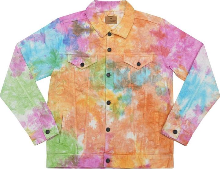 Actual product image Colortone Kvinnor Unisex Adult Tie Dye Denim Jacket (XL)