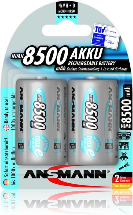 Actual product image Ansmann HR20 Max E (2 pcs., D, 8500 mAh)