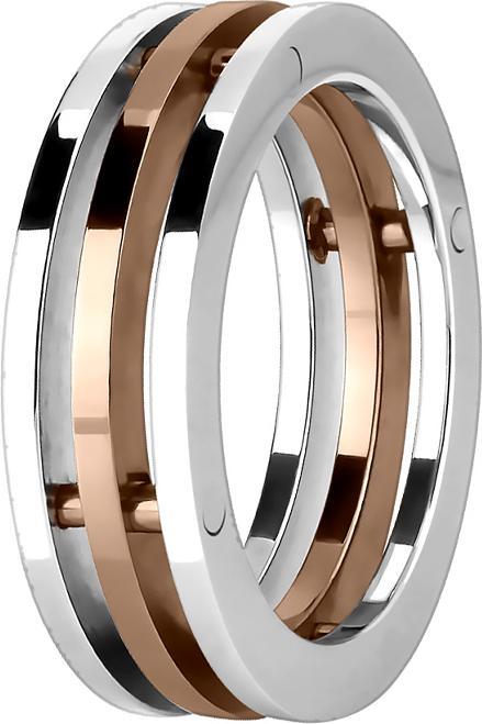 Immagine prodotto Star Piercing Anello con tre anelli collegati in oro rosa (Acciaio chirurgico 316L, senza ottone)