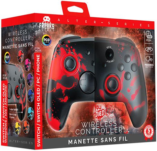 Produktbild Freaks and Geeks - Kabelloser Bluetooth Controller für Nintendo Switch und PC Windows 10 - Du bist gestorben St (Windows, Switch)