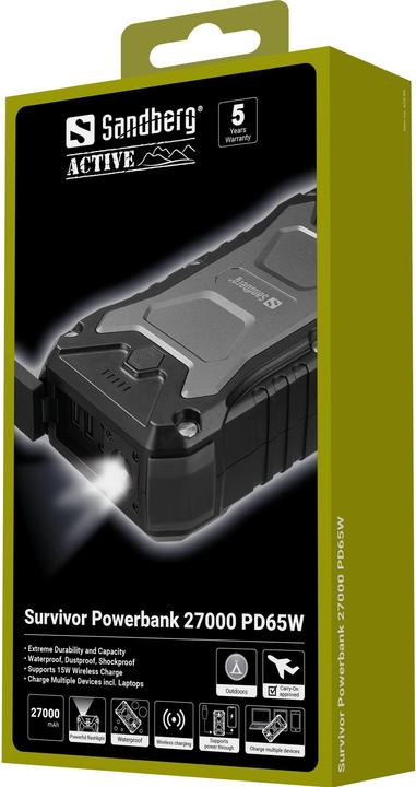 Produktbild Sandberg Survivor (27000 mAh, 65 W, 99.90 Wh)