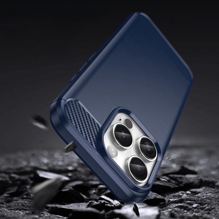 Actual product image Cover-Discount iPhone 16 Pro - Metal Carbon Look Case (Apple iPhone 16 Pro)