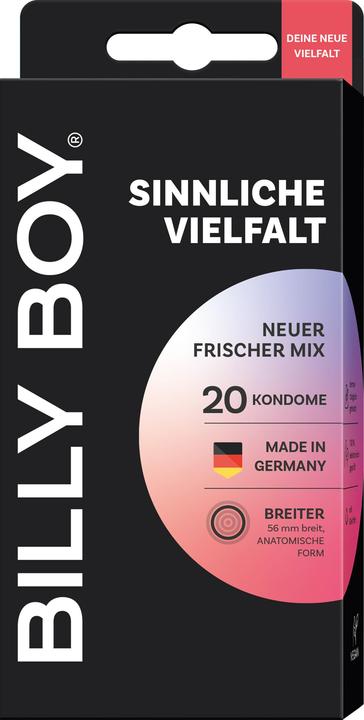 Produktbild Mapa Billy Boy «Sinnliche Vielfalt» 20 gemischte Kondome im gefühlvollen Kondomsortiment (20 Stk.)