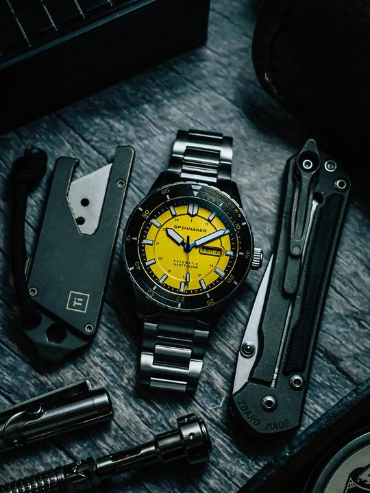 Produktbild Spinnaker SP-5099-33 Herrenuhr Hass Automatik Diver 43mm 30ATM (Taucheruhr, Lünette drehbar links, 43 mm)