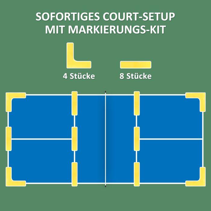 Image du produit Swisshandel24 Pickleball-Netz tragbares Set 6,7 m Pickleball-System mit Ballsammler, Bälle