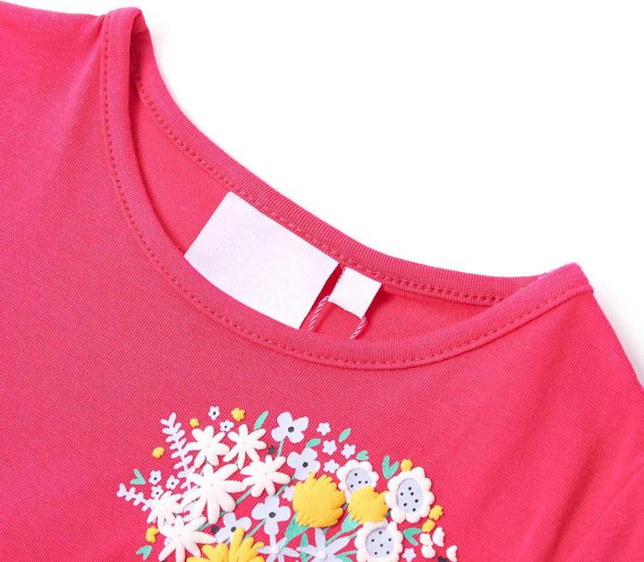 Produktbild VidaXL Kinder-T-Shirt Knallrosa 92,Material: 95 % Baumwolle. 5 (92)