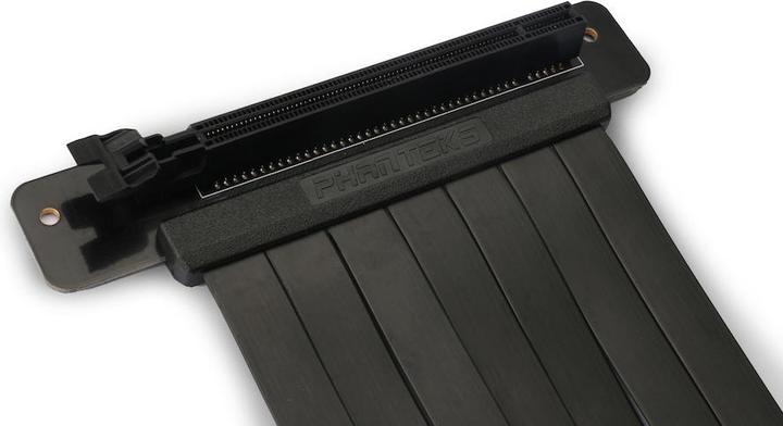 Actual product image Phanteks PCIe x16 riser ribbon cable, 90 degrees
