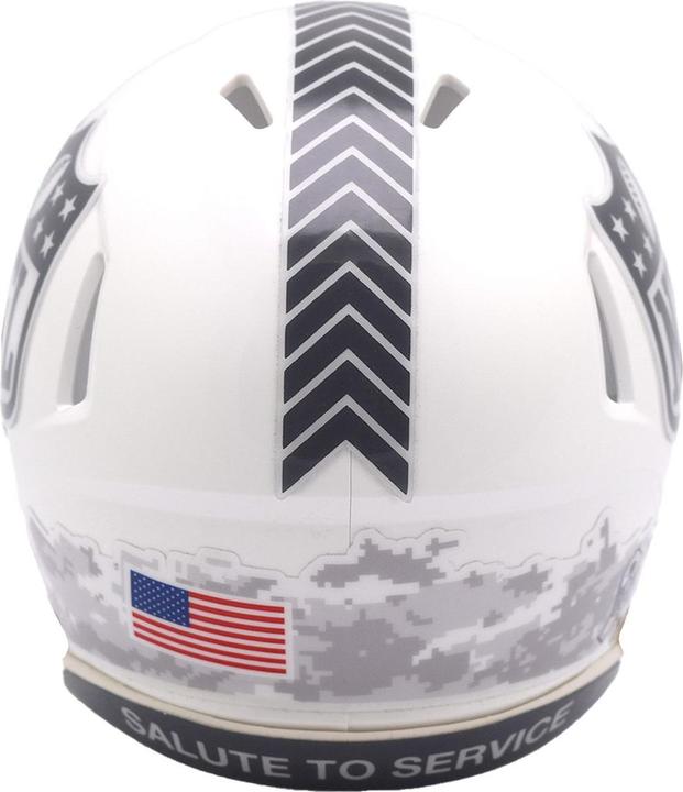 Actual product image Riddell Speed Mini Football Helm SALUTE New England Patriots