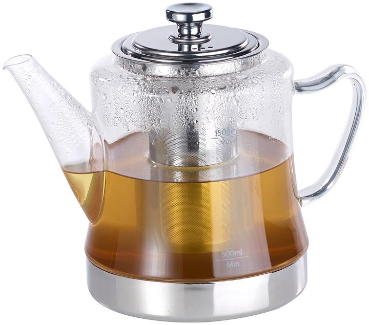 Rosenstein & Söhne 2in1-Glas-Teebereiter & Teekanne (1.50 l)