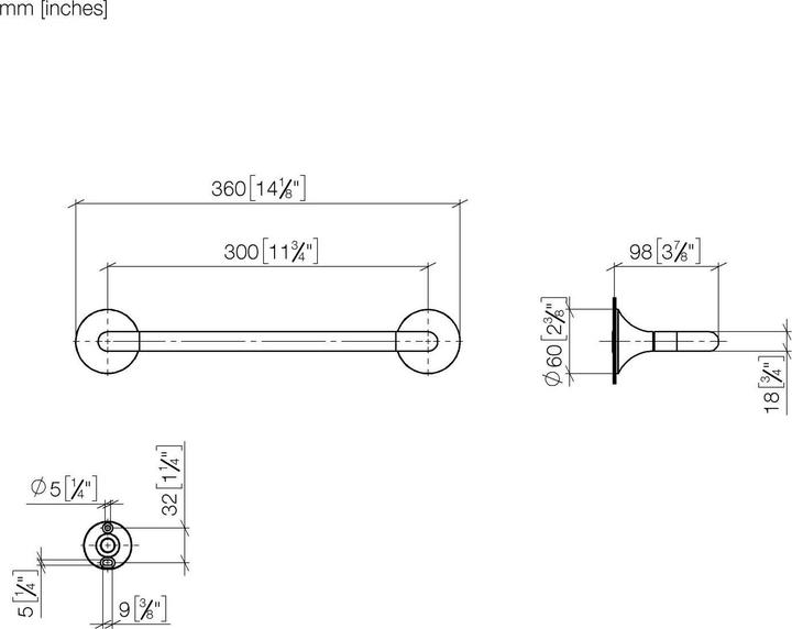 Produktbild Dornbracht VAIA Wannengriff, 360mm, 83030809