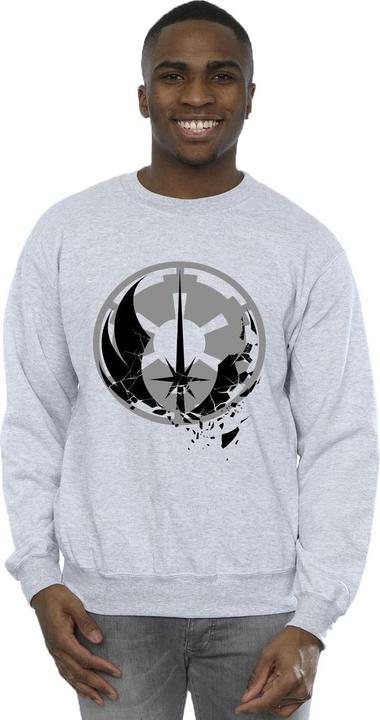 Actual product image Star Wars Mens Obi-Wan Kenobi Fractured Logos Cotton Sweatshirt (L)