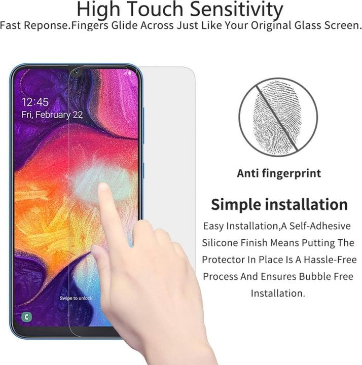 Produktbild Screenguard Samsung Galaxy A50 Panzerglas Schutzfolie Case Friendly Design (Samsung Galaxy A50)