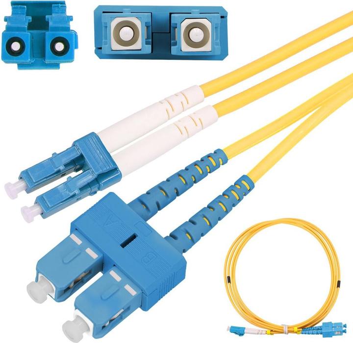 Produktbild Extralink SC/UPC-LC/UPC | Patchcord | Jednomodowy, Duplex, G657A1, 3mm, 2m (U/FTP, 2 m)