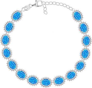 Immagine prodotto Brilio Argento - Bellissimo bracciale in argento con opali sintetici BRC127WB
