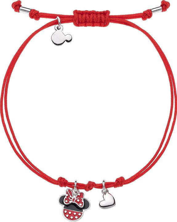 Produktbild Disney Armband Minnie Mouse Herz, 925 Sterling Silber (17 cm, Textil, 925er Silber)