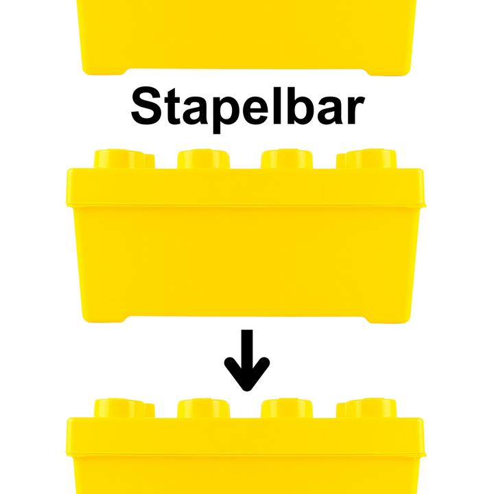 Produktbild LEGO Aufbewahrungsbox Mittel mit Deckel Stapelbar NEU Teile 2x